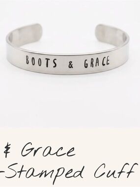 Boots & Grace Stamped Silver Bracelet